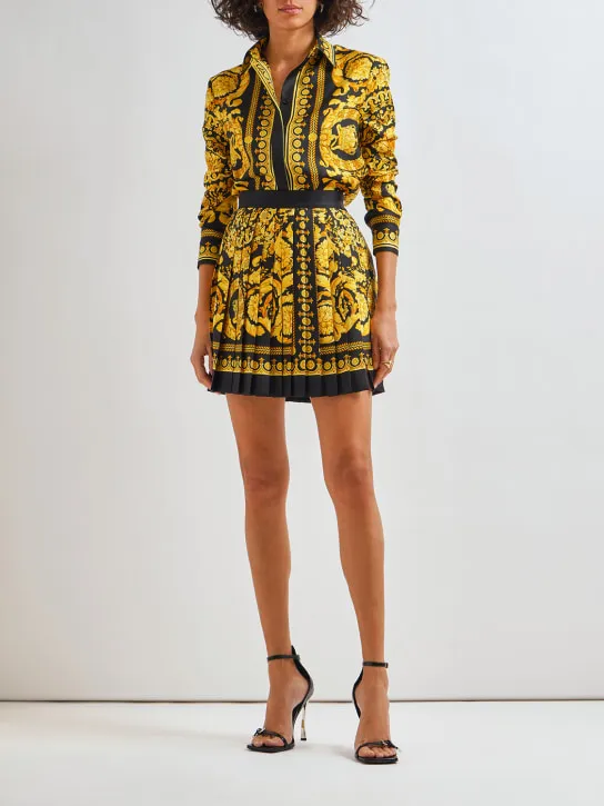 Versace   Barocco printed silk twill shirt 