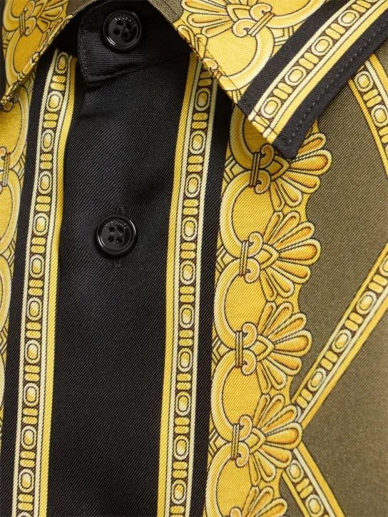 Versace   Informal printed silk twill shirt 