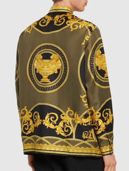 Versace   Informal printed silk twill shirt 