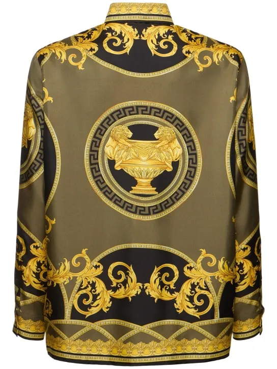 Versace   Informal printed silk twill shirt 