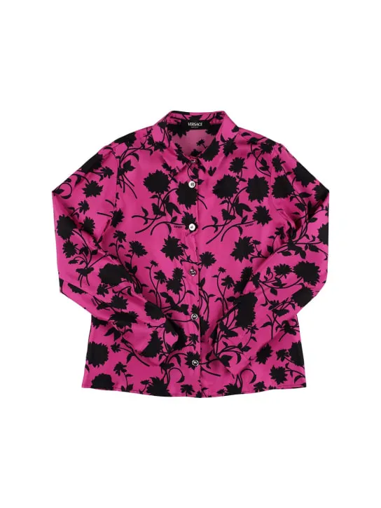 Versace   Printed silk twill shirt 