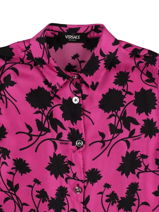 Versace   Printed silk twill shirt 