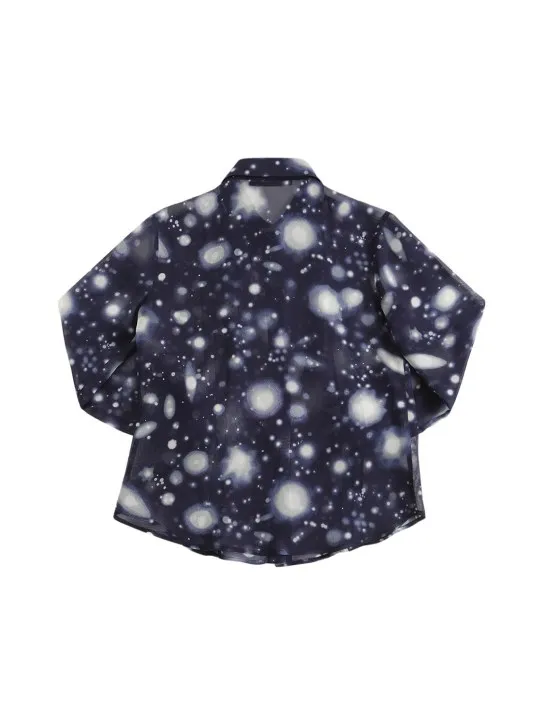 Versace   Solar system printed silk shirt 