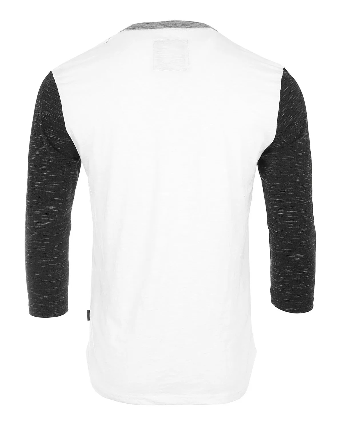Zimego Men'S 3/4 Sleeve Black & White Baseball Henley – Casual Athletic Button Crewneck Shirts