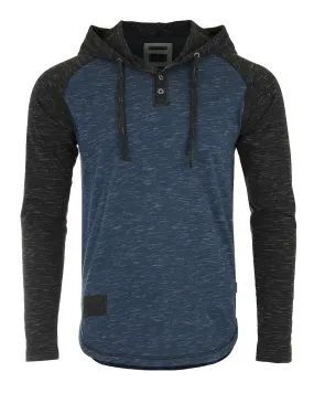Zimego Men'S Hoodie Pullover Sweatshirt – Long Sleeve Athletic Casual Active Hip Hop Button Raglan Henley Shirt Hooded Top