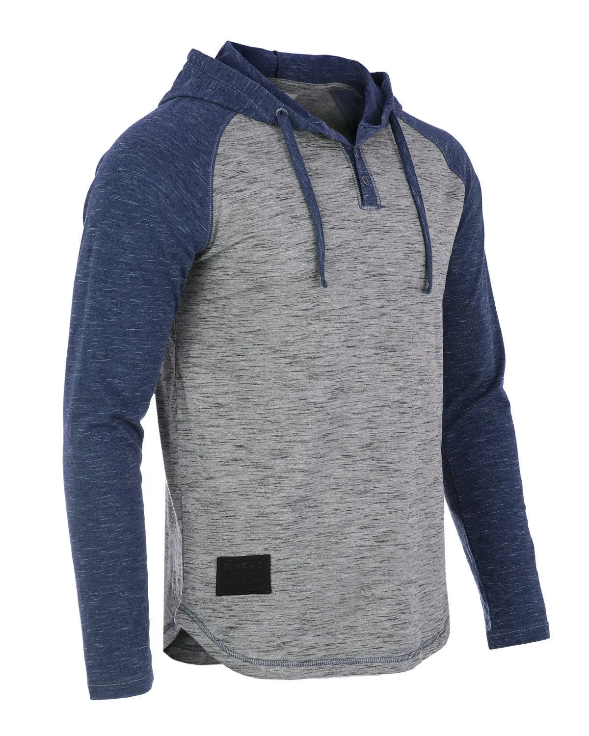 Zimego Men'S Hoodie Pullover Sweatshirt – Long Sleeve Athletic Casual Active Hip Hop Button Raglan Henley Shirt Hooded Top